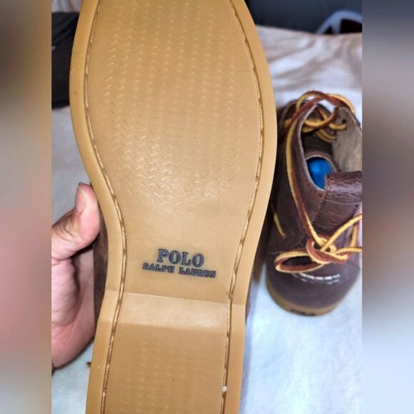 Polo Ralph Lauren Leather Barrott Boots, Men\'s sz 10.5, Brown . main image 4